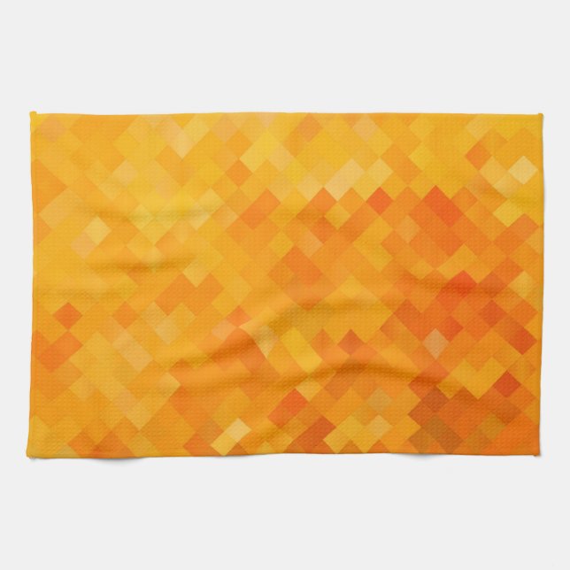 Abstrakt orange kökshandduk (Horisontell)