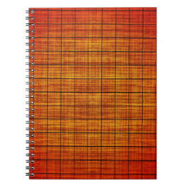 Abstrakt Orange över och svart Anteckningsbok Med Spiral