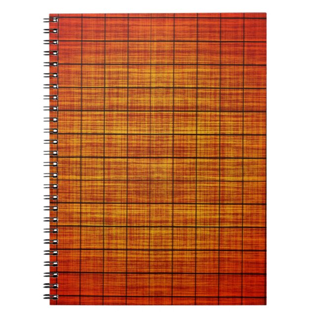 Abstrakt Orange över och svart Anteckningsbok Med Spiral (Framsidan)