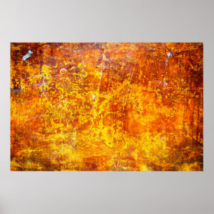 Abstrakt orange struktur betongvägg,  poster