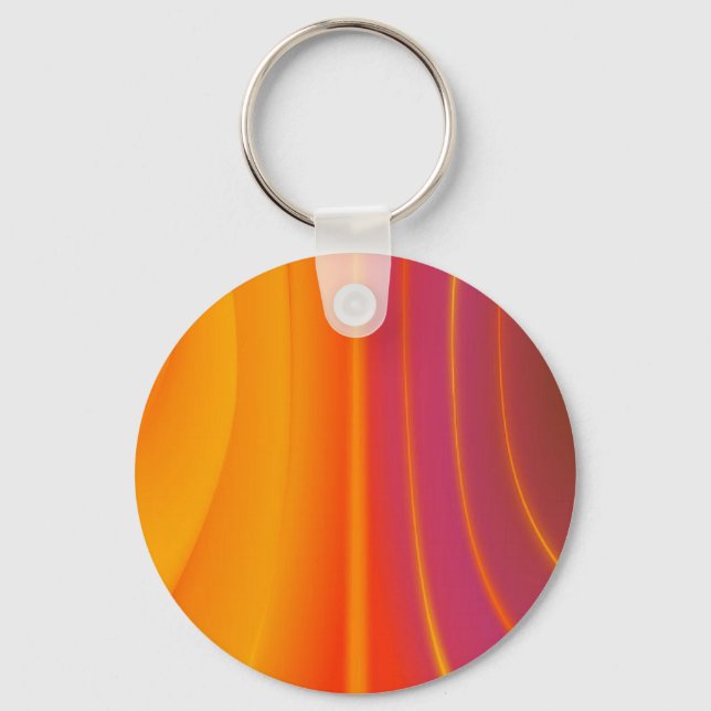 Abstrakt Orange Swirl-Nyckelring Nyckelring (Framsida)