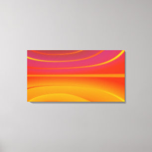 Abstrakt Orange Swirl Wrapped Canvas Skriv ut