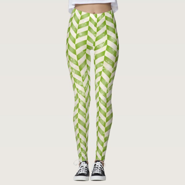 Abstrakt örbenet i greenery leggings (Framsida)