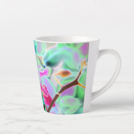 Abstrakt Orchid Design Latte Mugg