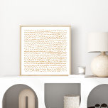Abstrakt Organic Linjer Art i Boho Guld Poster<br><div class="desc">Abstrakt Modern Art - Linjer i Golden Amber Gult</div>