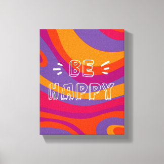 Abstrakt Organic mönster Positive, citat från lyck Canvastryck