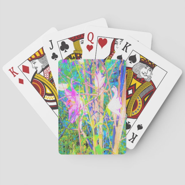 Abstrakt Oriental Lilies in My Rubio Garden Casinokort (Baksidan)