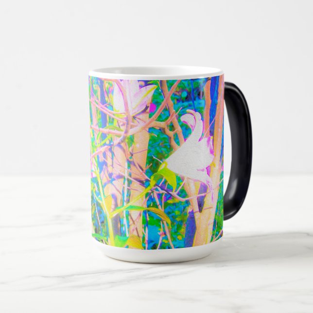 Abstrakt Oriental Lilies in My Rubio Garden Magisk Mugg (Framsida höger)