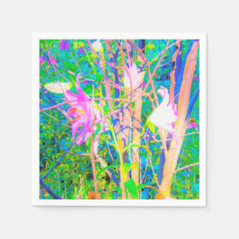 Abstrakt Oriental Lilies in My Rubio Garden Pappersservett