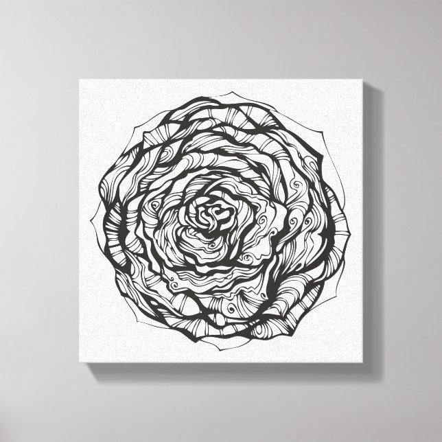 Abstrakt Ornamental Ro 6 Canvastryck (Framsida)