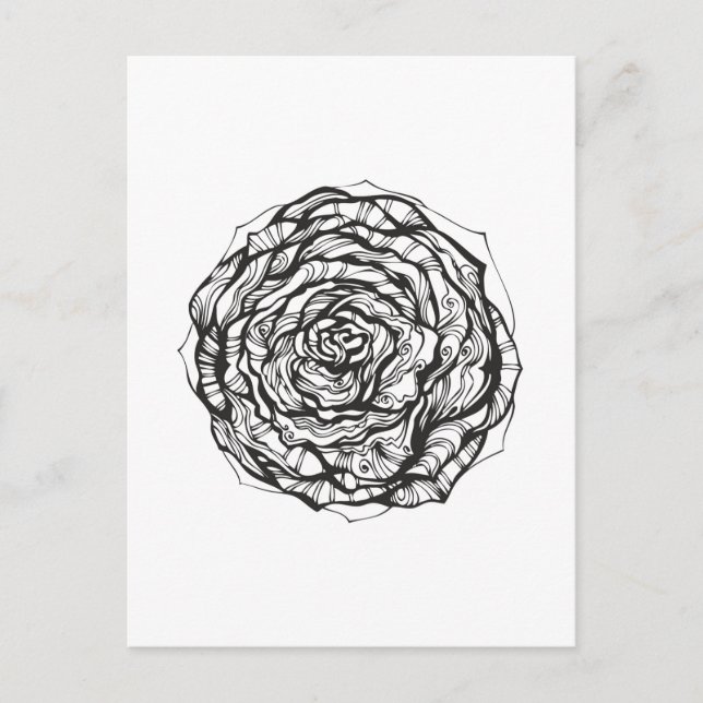 Abstrakt Ornamental Ro Vykort (Framsida)