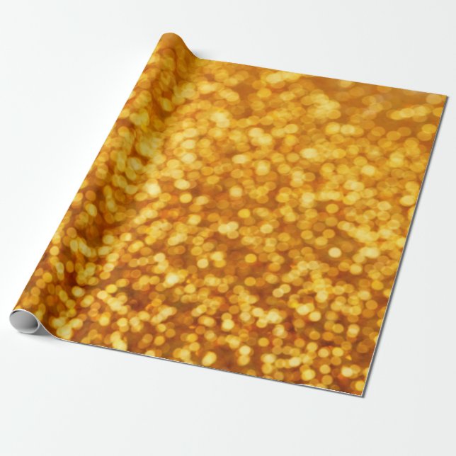 Abstrakt oskarp gul bakgrundsbelysning presentpapper (Utrullad)
