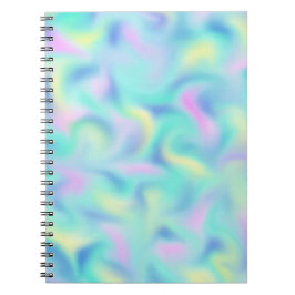 Abstrakt Oskarp Söt Pastel Swirls Mönster Anteckningsbok