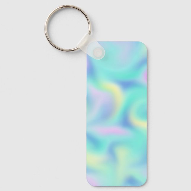 Abstrakt Oskarp Söt Pastel Swirls Mönster Nyckelring (Framsida)