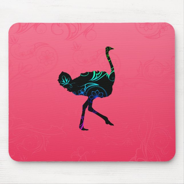 Abstrakt Ostrich Mousepad Musmatta (Framsidan)