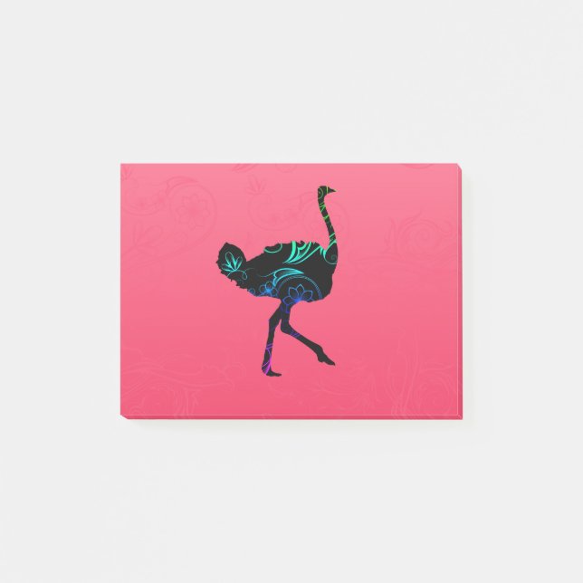 Abstrakt Ostrich Post-it® Notes Post-it Block (Framsida)