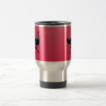Abstrakt Ostrich Travel/Kommuter Mugg