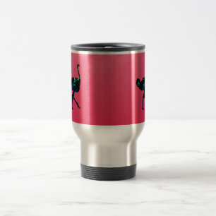 Abstrakt Ostrich Travel/Kommuter Mugg