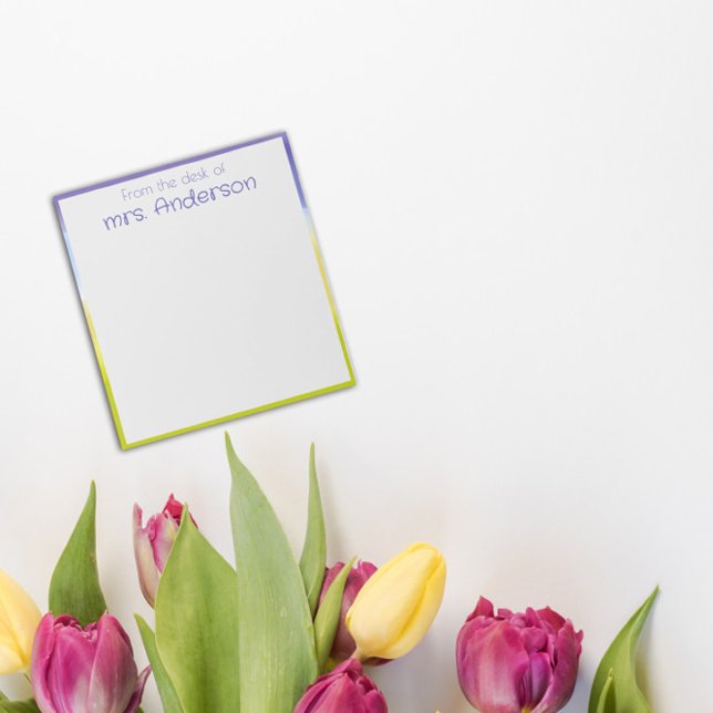 Abstrakt övertoning lavender lime green gräns anteckningsblock (Skapare uppladdad)
