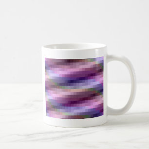 Abstrakt på kvadrater i Lila, Rosa och blått Kaffemugg
