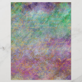 Abstrakt Påfågel Grunge Scrapbook Pappersark