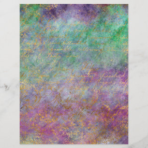 Abstrakt Påfågel Grunge Scrapbook Pappersark