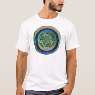Abstrakt påfågelmanar T-tröja Tee Shirt