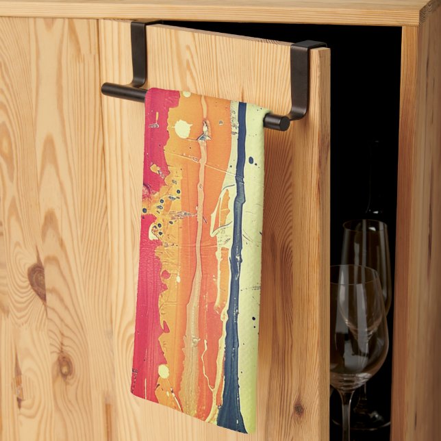 Abstrakt Paint Design på kökshandduk (Thirds Fold)