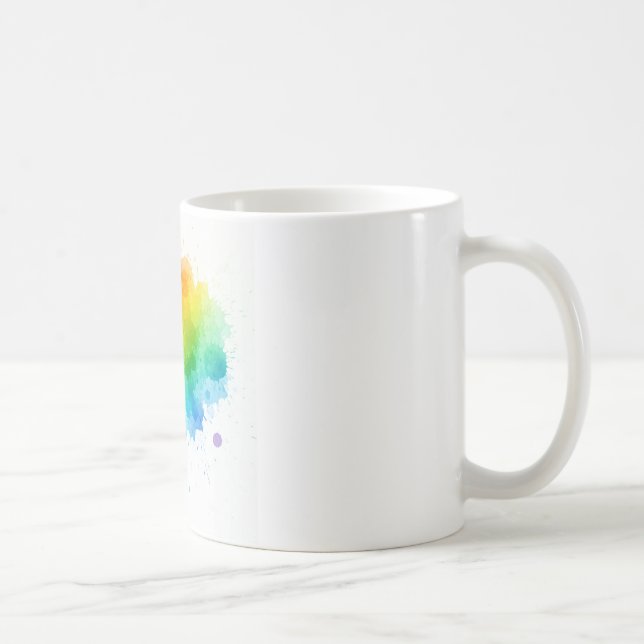 Abstrakt Paint Färg Ceramic Mugg - Artistic and VI (Höger)