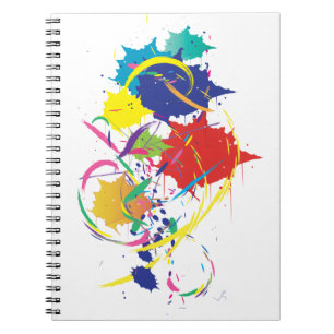 Abstrakt Paint Splatter Art Modern Coola.ai Anteckningsbok