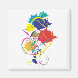 Abstrakt Paint Splatter Art Modern Coola.ai Magnet
