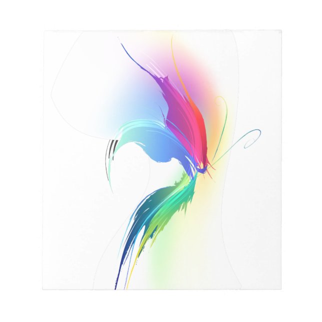 Abstrakt Paint Splatter Butterfly Anteckningsblock (Framsida)