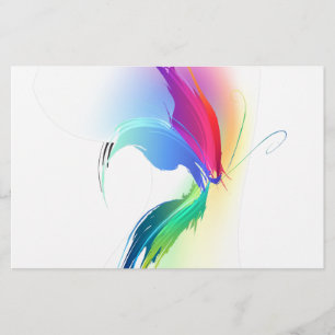 Abstrakt Paint Splatter Butterfly Brevpapper
