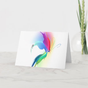 Abstrakt Paint Splatter Butterfly Kort