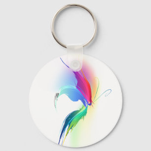 Abstrakt Paint Splatter Butterfly Nyckelring