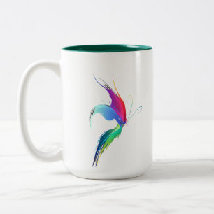 Abstrakt Paint Splatter Butterfly Två-Tonad Mugg