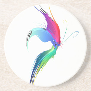 Abstrakt Paint Splatter Butterfly Underlägg