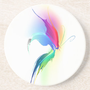 Abstrakt Paint Splatter Butterfly Underlägg Sandsten