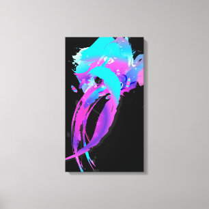 Abstrakt Paint Splatter Lilac Brested Roller 2 Canvastryck