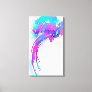 Abstrakt Paint Splatter Lilac Brested Roller Canvastryck