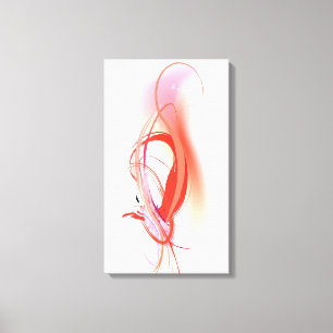 Abstrakt Paint Splatter Rosa Flamingo Canvastryck