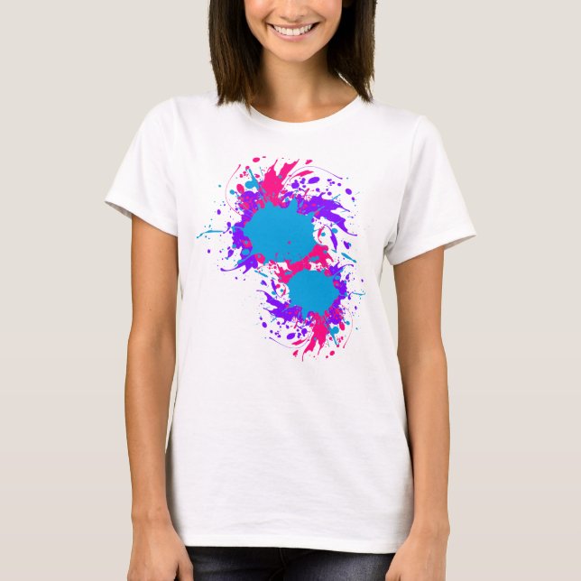 Abstrakt Paint Splatter Women's Basic T-Shirt (Framsida)