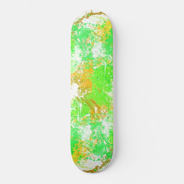 Abstrakt Paint Stänk Art Mini Skateboard Bräda 18,5 Cm (Framsida)