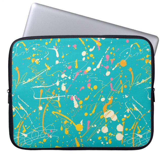 Abstrakt Paint Stänk Laptop Fodral (Framsidan)