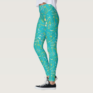 Abstrakt Paint Stänk Leggings