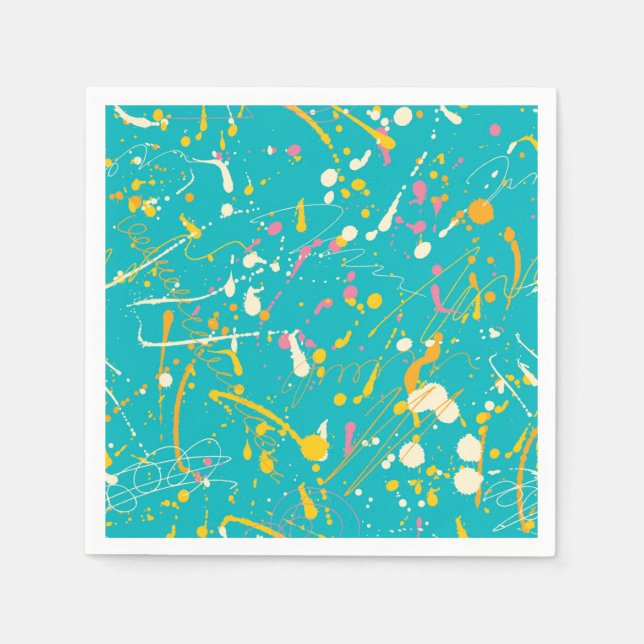 Abstrakt Paint Stänk Pappersservett (Framsidan)