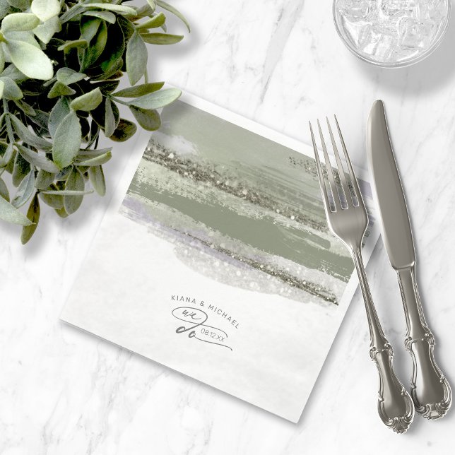 Abstrakt Paint Strokes Bröllop We Do ID886 Pappersservett (Skapare uppladdad)