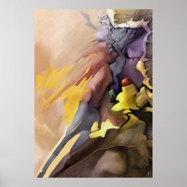 Abstrakt Painting #1 Lämnas från uppsättning med 2 Poster