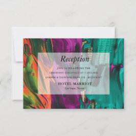 Abstrakt Painting Acrylic Reception Card Inbjudningar