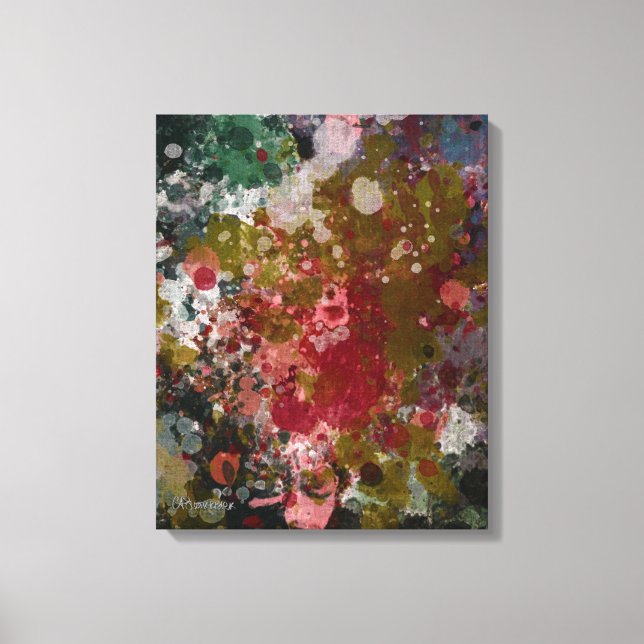 Abstrakt Painting "Blàths Cherry" #2 Canvastryck (Framsida)